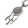 Non-Tarnish 201 Stainless Steel Pendant Necklaces NJEW-M212-01C-P-1