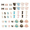 Kissitty 44Pcs 22 Styles Light Gold Plated Alloy Kitten Pendants ENAM-KS0001-03-2