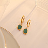 Elegant Stainless Steel Gold-plated Green Watermelon Pattern Jewelry Set LM4111-2-1