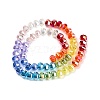 Rondelle Transparent Glass Beads Strands GLAA-T023-33A-2