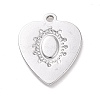 Non-Tarnish 304 Stainless Steel Pendant Cabochon Settings STAS-G287-11P-2