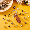 40Sets 4 Colors Alloy Screw Clasps BUTT-PH0001-30B-5