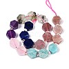 Natural Lapis Lazuli & Amethyst & Rose Quartz & Amazonite & Prehnite & Strawberry Quartz & Sunstone 7 Chakra Beads Strands G-P534-A27-02-2