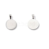 304 Stainless Steel with White Shell Pendants STAS-G268-01N-P-4