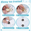 6Pcs Flower Alloy Resin Cufflinks FIND-ME0003-15G-01-3