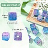 10Pcs Gradient Color & UV Plating Transparent Acrylic Beads OACR-YW0002-25C-3