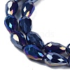 Opaque Solid Color Electroplate Glass Beads Strands LS-EGLA-N013-P6mm-B03-3