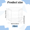 Hexagon Plastic Storage Boxes with Hat Cover CON-WH0084-81-2