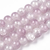 Crackle Baking Paint Imitation Jade Glass Beads Strands LS-DGLA-T003-10mm-04-1