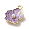 Flower Alloy Enamel Pendants ENAM-A007-01KCG-02-2