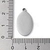 Non-Tarnish 304 Stainless Steel Pendants STAS-D025-05P-02-3