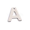 Non-Tarnish 304 Stainless Steel Letter Charms X-STAS-O072-A-1