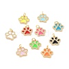 Real 18K Gold Plated Brass Micro Pave Cubic Zirconia Charms ZIRC-L100-085G-1