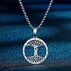 Stainless Steel Couple Tree of Life Pendant Box Chain Necklaces PW-WG08693-02-2