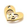 201 Stainless Steel Pendants STAS-A116-01G-10-2