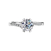 Rhodium Plated 925 Sterling Silver Micro Pave Cubic Zirconia Adjustable Rings AJEW-U007-11P-4