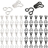 400Pcs 2 Colors Brass Interlocking Clasps KK-YW0004-28-1
