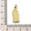 Religion Themed Rack Plating Brass Micro Pave Cubic Zirconia Pendants KK-L226-007G-04-3