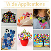 80Pcs 20 Colors 4-Hole Resin Buttons BUTT-TA0001-29A-8