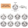 16Pcs 8 Style Stainless Steel Pendants STAS-SZ0002-01-2