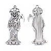 Tibetan Style Alloy Pendant Rhinestone Settings TIBEP-N008-125-2