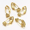 Brass Clip-on Earring Converters Findings X-KK-Q115-G-4