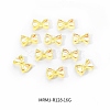 Electroplated Bowknot Resin Cabochons MRMJ-R128-16G-2