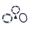 Multi-layered Stretch Bracelets Sets BJEW-H533-01B-3