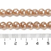 Electroplated Natural Quartz Round Beads Strands G-L598-A02-01A-5