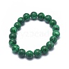 Synthetic Malachite(Dyed) Bead Stretch Bracelets BJEW-K212-B-031-2