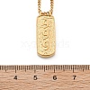 304 Stainless Steel Rectangle Number Pendant Necklaces NJEW-D300-01G-09-5