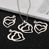 Tarnish Resistant Heart to Heart 304 Stainless Steel Pendants X-STAS-I032-122-5