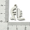 Non-Tarnish 201 Stainless Steel Pendants STAS-B055-01P-N-3