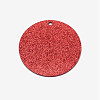 Flat Round Felt Glitter Photo Frame Card HJEW-WH0036-10A-2