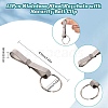 12Pcs Stainless Steel Keychain with Security Belt Clip KEYC-SC0001-17-2