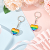 DICOSMETIC 2Pcs Pride Alloy Keychain KEYC-DC0001-06-5