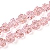 Luminous Handmade Gold Foil Glass Beads Strands FOIL-N029-01B-1