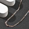 Brass Figaro Chains Necklaces for Women NJEW-D302-29RG-2