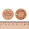 100Pcs Kraft Paper Flower Printed Gift Tags CDIS-H007-02-3