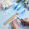 15 Yards 3 Styles Polyester Cloud Printed Grosgrain Ribbons OCOR-OC0001-76-3