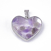 Natural Amethyst Pendants X-STAS-T043-01H-1