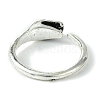 Snake Alloy Open Cuff Rings RJEW-K275-87AS-3