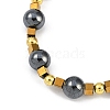 Synthetic Non-magnetic Hematite Beaded Stretch Bracelets for Women Men BJEW-F480-02A-2