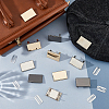 21 Bags Alloy Blank Rectangle Label Tags FIND-FH0017-72D-4