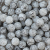 3Strands Baking Paint Glass Round Bead Strands DGLA-LT0001-02B-1