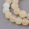 Natural Yellow Jade Beads Strands X-G-Q462-8mm-36-1