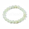 Natural New Jade Beaded Stretch Bracelets BJEW-Q692-44-8mm-2