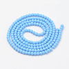 Rubberized Style Painted Glass Round Bead Strands X-DGLA-S072-8mm-26-3