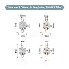 SUPERFINDINGS 192Pcs 8 Styles Brass Clear Cubic Zirconia Connector Charms RB-FH0001-08-3