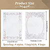 Olycraft 4 Bags 4 Styles PET Transparent Floral Frame Adhesive Decorative Stickers DIY-OC0010-25-2